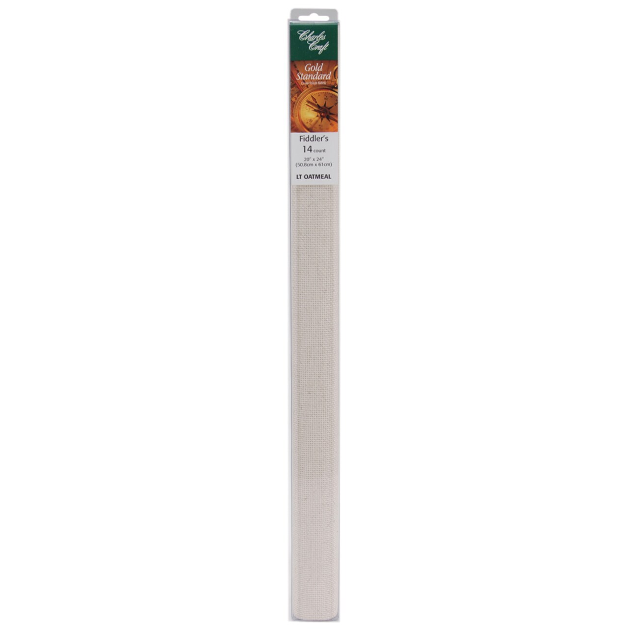 Charles Craft Gold Standard Fiddler's Cloth 14 Count 20"X24"-Light Oatmeal